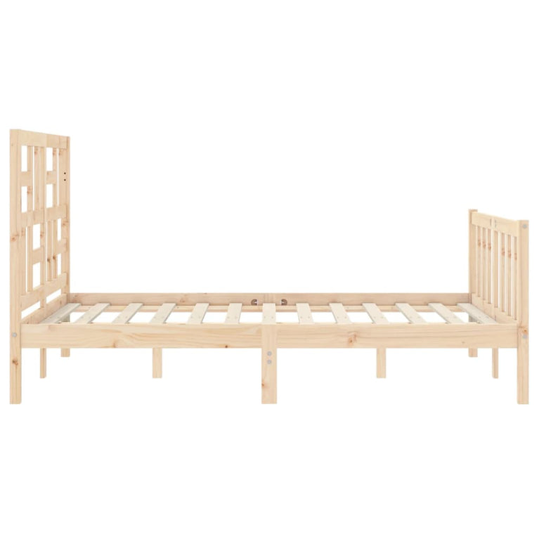 Bedframe met hoofdbord massief hout 4FT Small Double