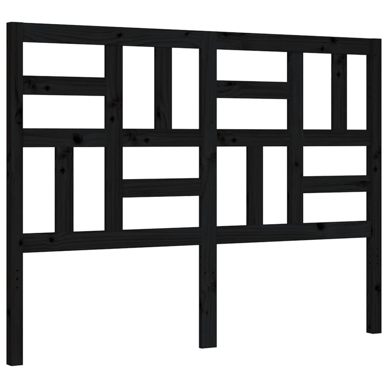 Bedframe met hoofdbord massief hout zwart 4FT Small Double