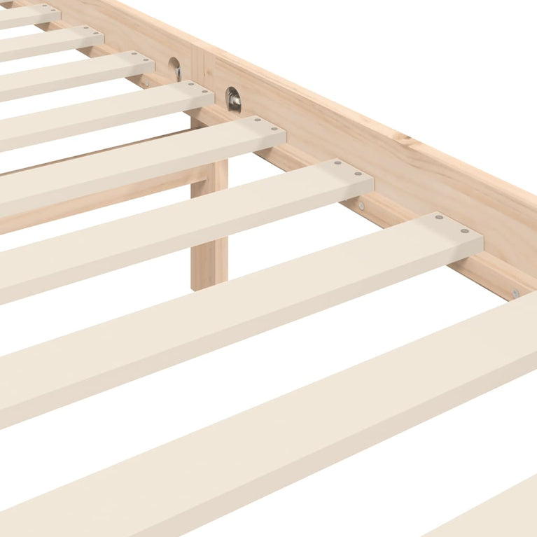 Bedframe met hoofdbord massief hout 90x200 cm MeubelReus