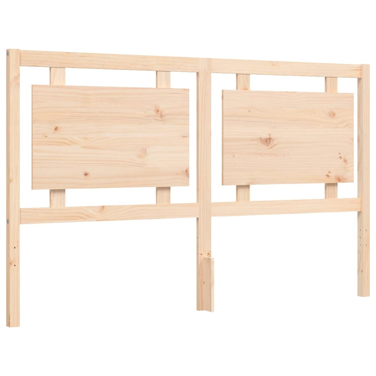 Bedframe met hoofdbord massief hout 160x200 cm
