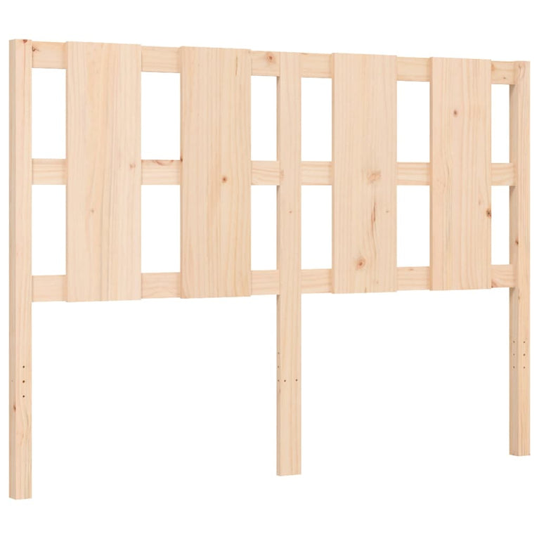 Bedframe met hoofdbord massief hout 140x200 cm