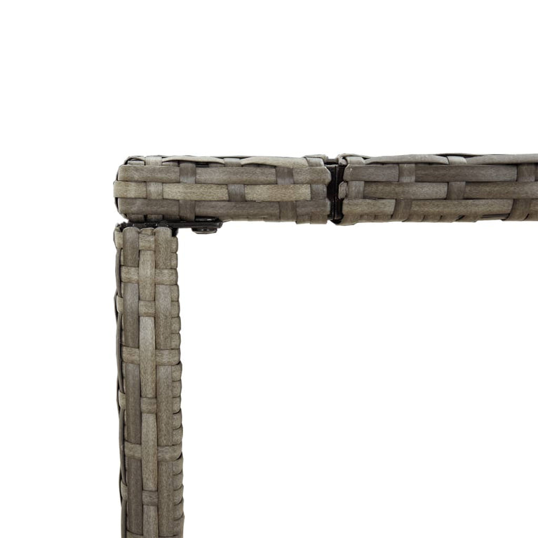 9-delige Tuinbarset met kussens poly rattan grijs MeubelReus