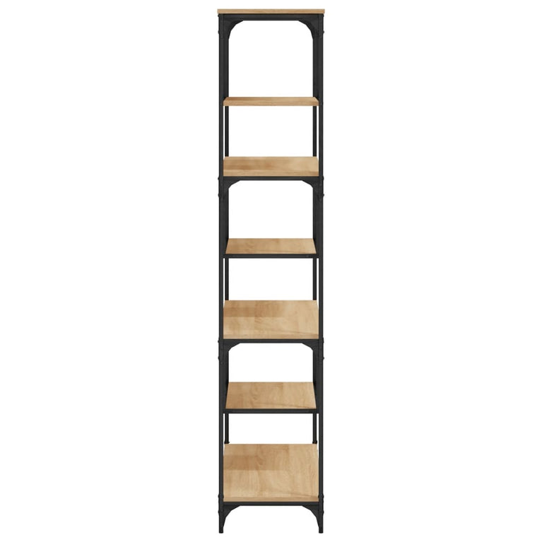 Boekenkast 81x36x176 cm bewerkt hout sonoma eikenkleurig