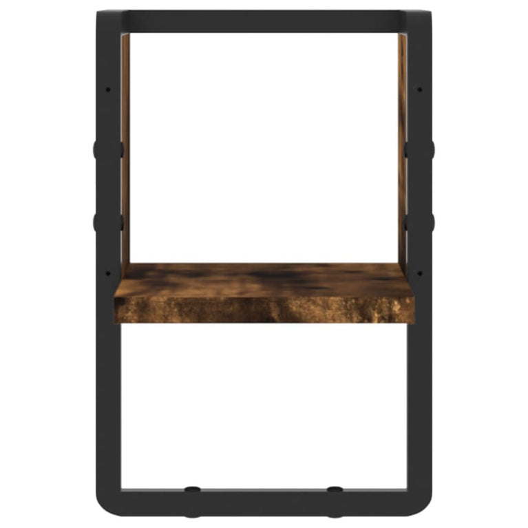 Wandschap met stang 20x25x30 cm gerookt eikenkleurig MeubelReus