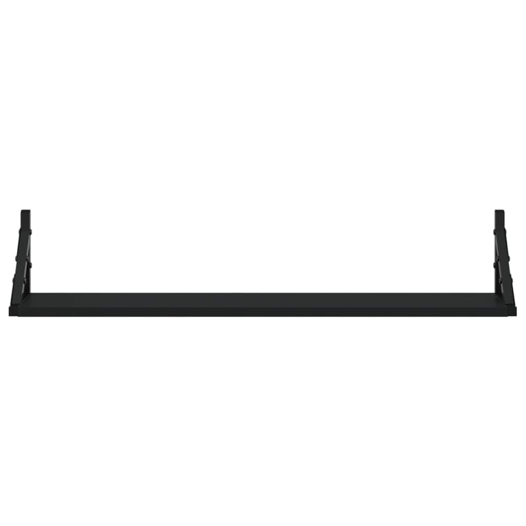 Wandschappen 2 st 80x15x15,5 cm bewerkt hout zwart MeubelReus