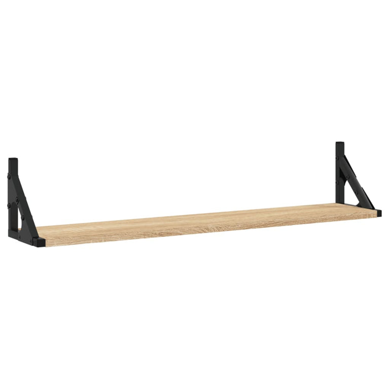 Wandschappen 2 st 80x15x15,5 cm bewerkt hout sonoma eikenkleur MeubelReus