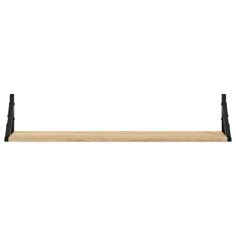 Wandschappen 2 st 80x15x15,5 cm bewerkt hout sonoma eikenkleur MeubelReus