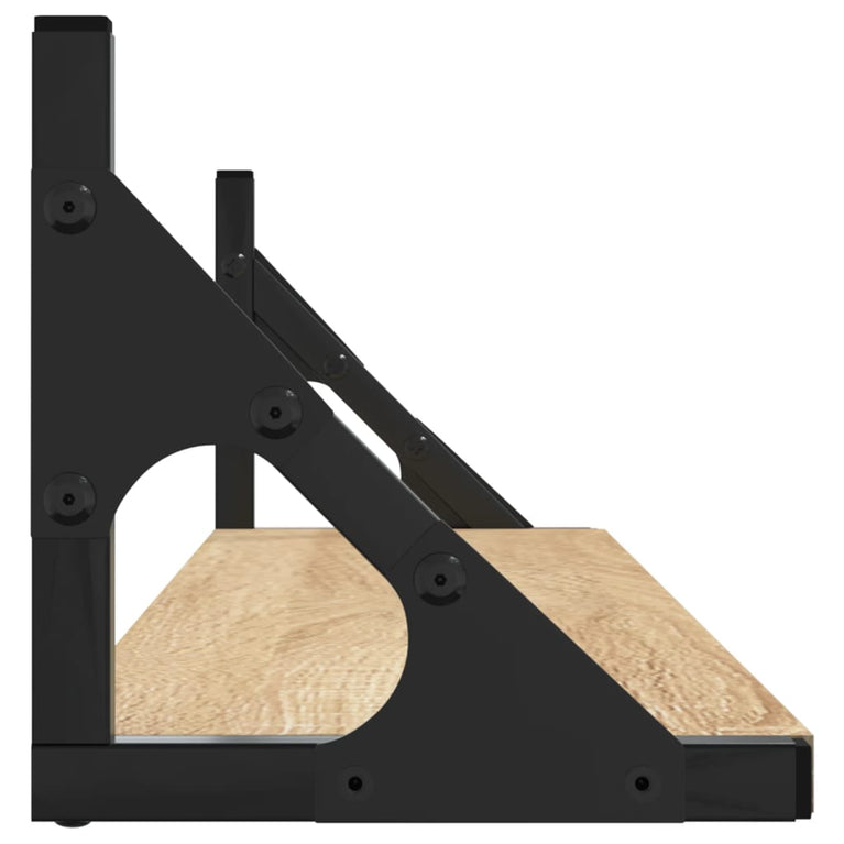 Wandschappen 2 st 80x15x15,5 cm bewerkt hout sonoma eikenkleur MeubelReus