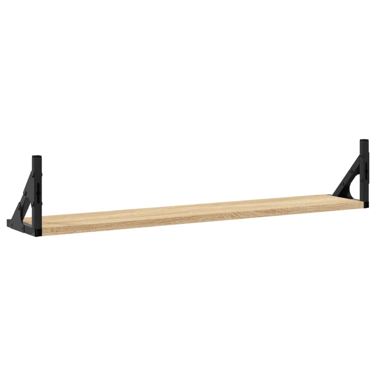 Wandschappen 2 st 80x15x15,5 cm bewerkt hout sonoma eikenkleur MeubelReus