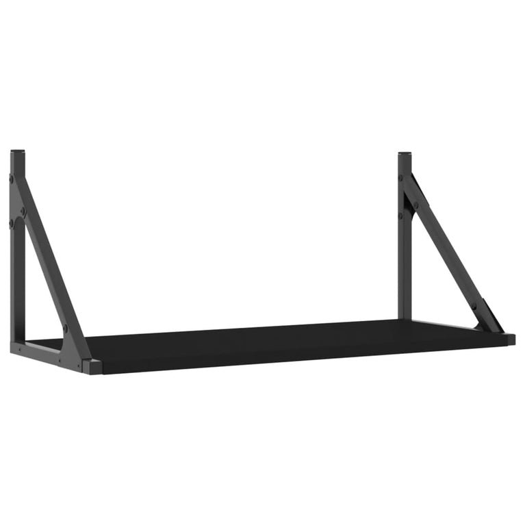 Wandschappen 2 st 60x25x25,5 cm bewerkt hout zwart MeubelReus