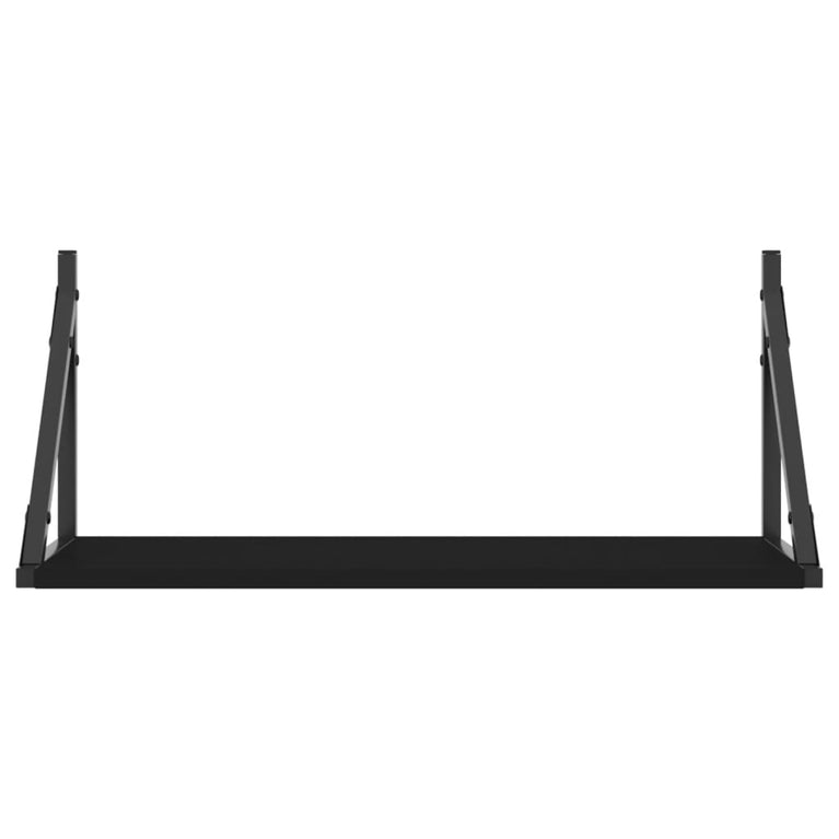 Wandschappen 2 st 60x25x25,5 cm bewerkt hout zwart MeubelReus