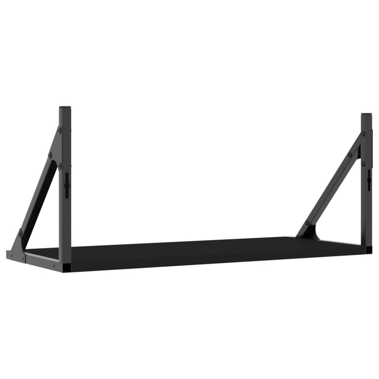 Wandschappen 2 st 60x25x25,5 cm bewerkt hout zwart MeubelReus