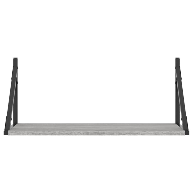 Wandschappen 2 st 60x25x25,5 cm bewerkt hout grijs sonoma eiken MeubelReus