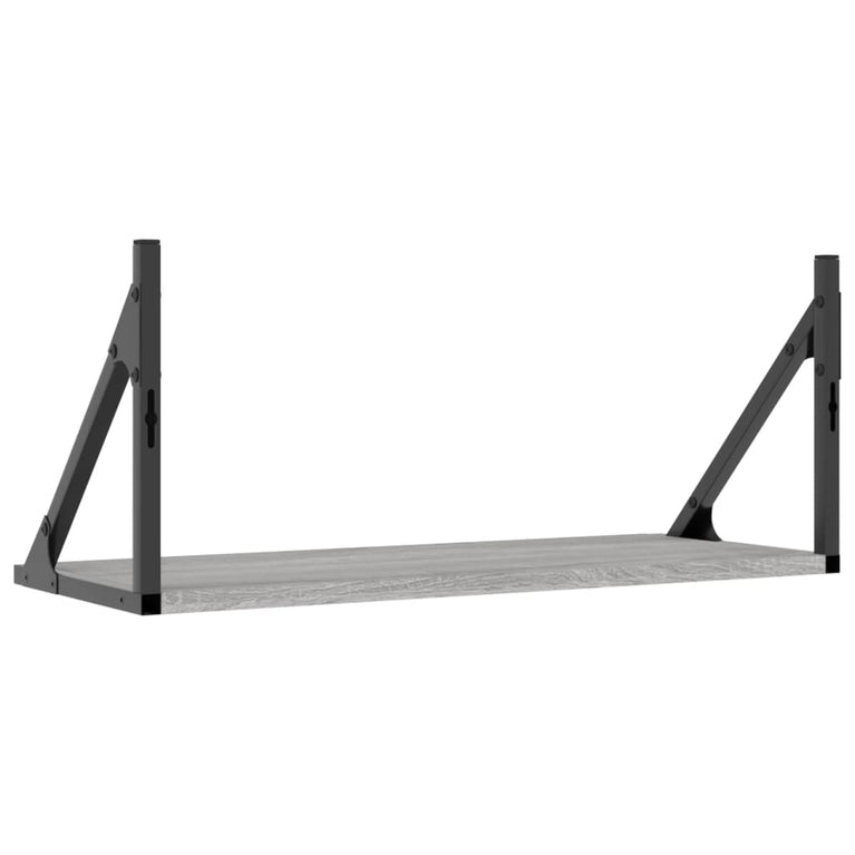Wandschappen 2 st 60x25x25,5 cm bewerkt hout grijs sonoma eiken MeubelReus