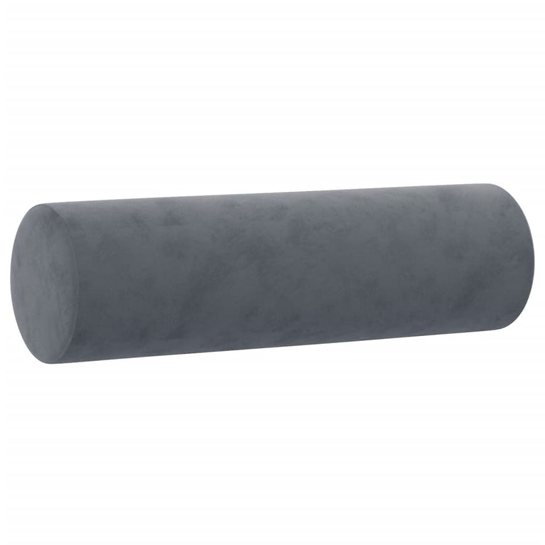 Tweezitsbank met sierkussens 140 cm fluweel donkergrijs