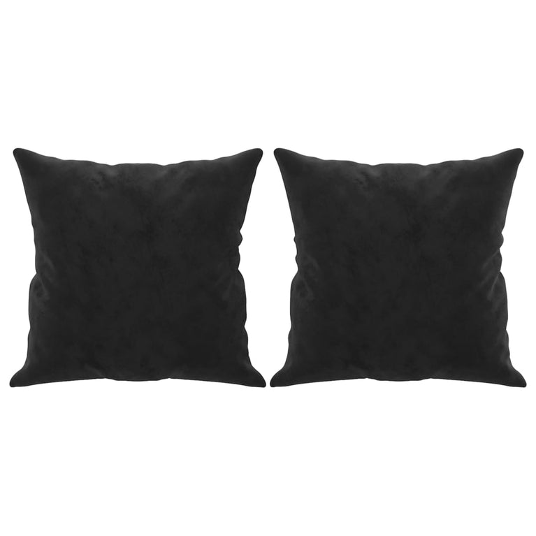 Tweezitsbank met sierkussens 140 cm fluweel zwart