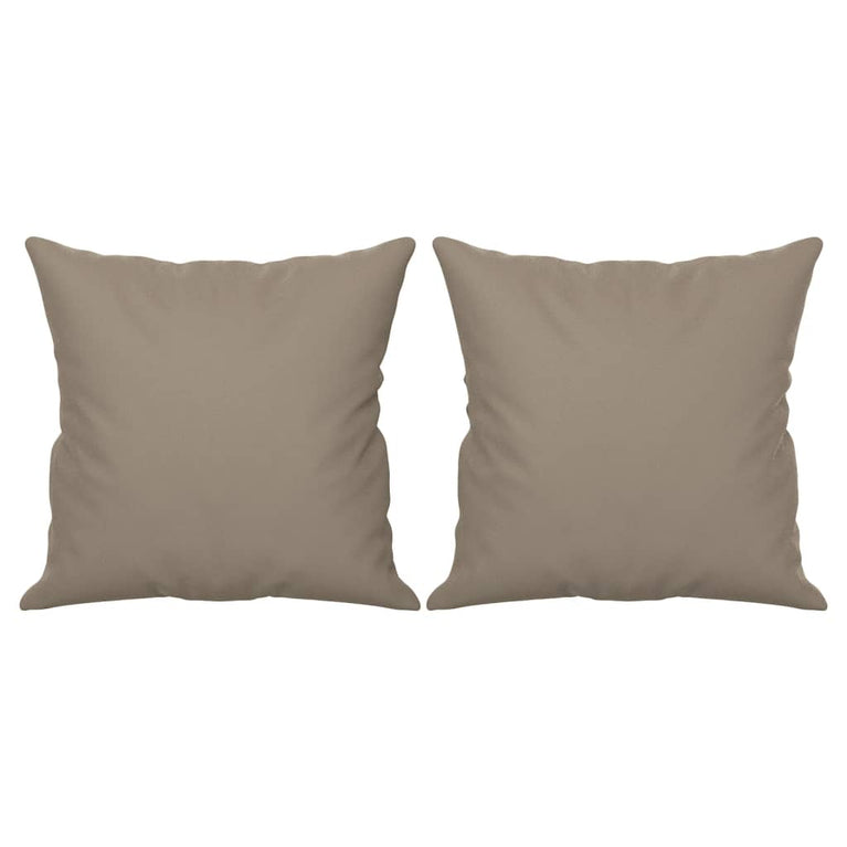 Tweezitsbank met kussens 140 cm microvezelstof taupe