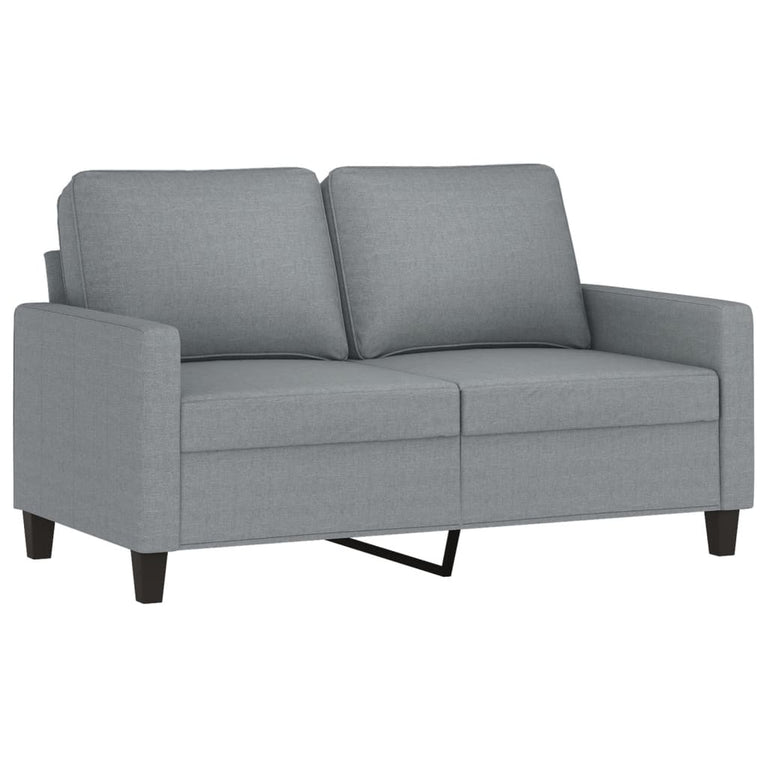 3-delige Loungeset met kussens stof lichtgrijs