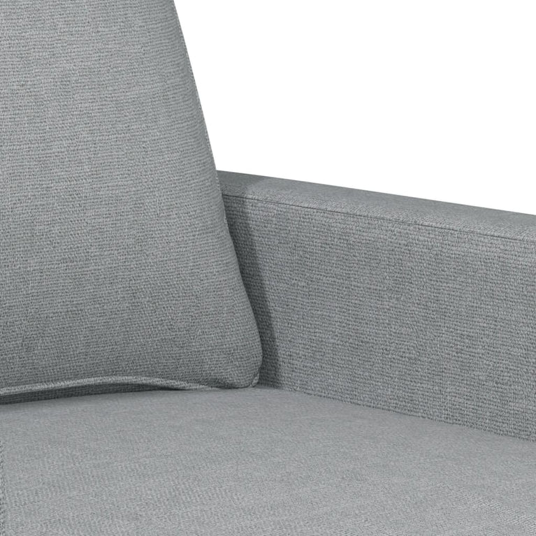 3-delige Loungeset met kussens stof lichtgrijs
