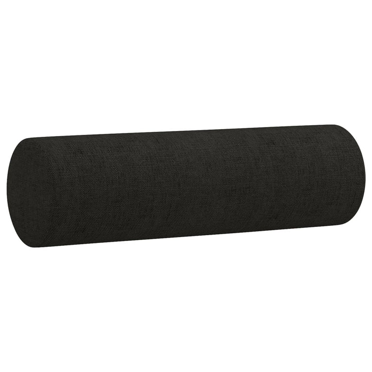 3-delige Loungeset met kussens stof zwart