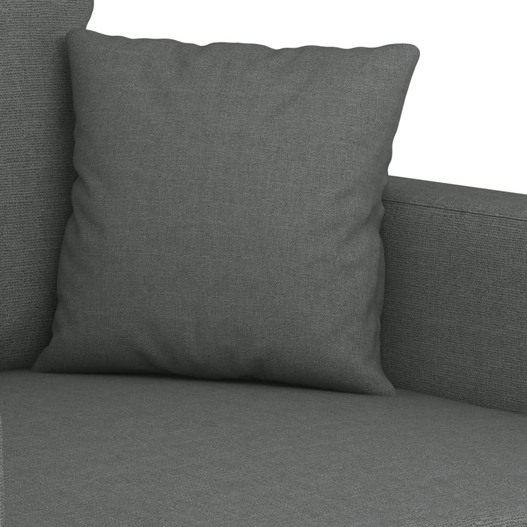 2-delige Loungeset met kussens stof donkergrijs