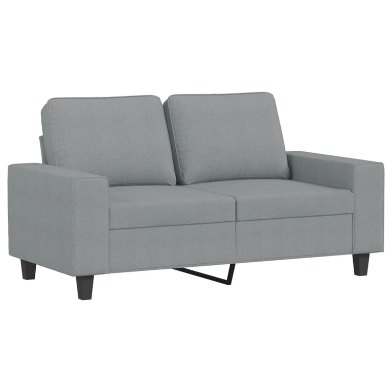 2-delige Loungeset stof lichtgrijs
