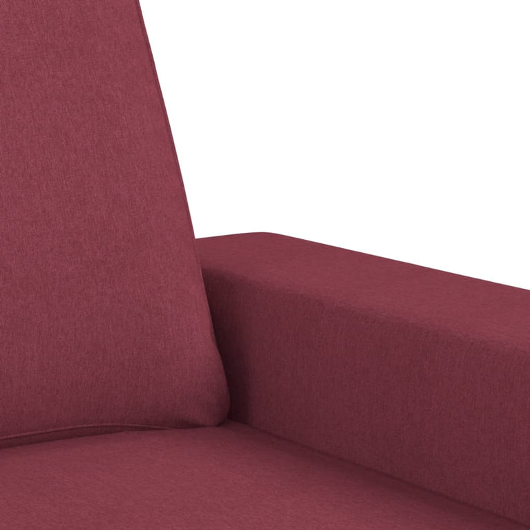2-delige Loungeset stof wijnrood