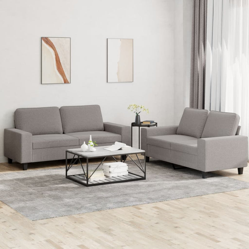 2-delige Loungeset stof taupe