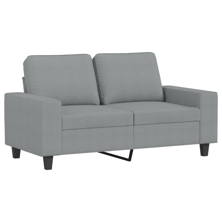 2-delige Loungeset stof lichtgrijs