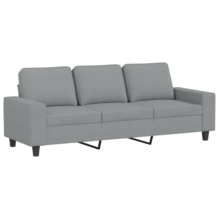 2-delige Loungeset stof lichtgrijs