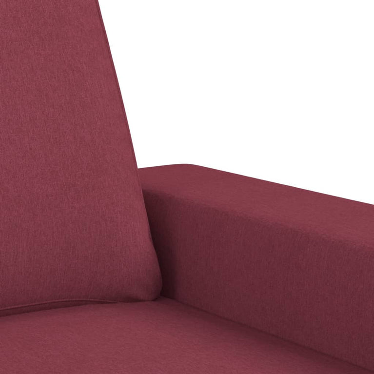 2-delige Loungeset stof wijnrood