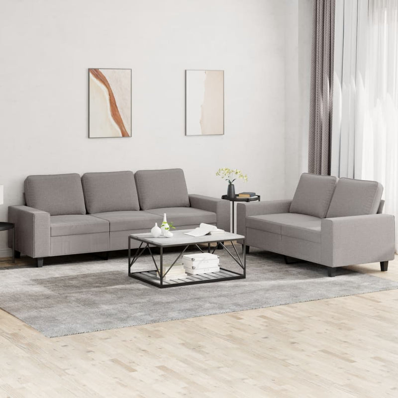 2-delige Loungeset stof taupe