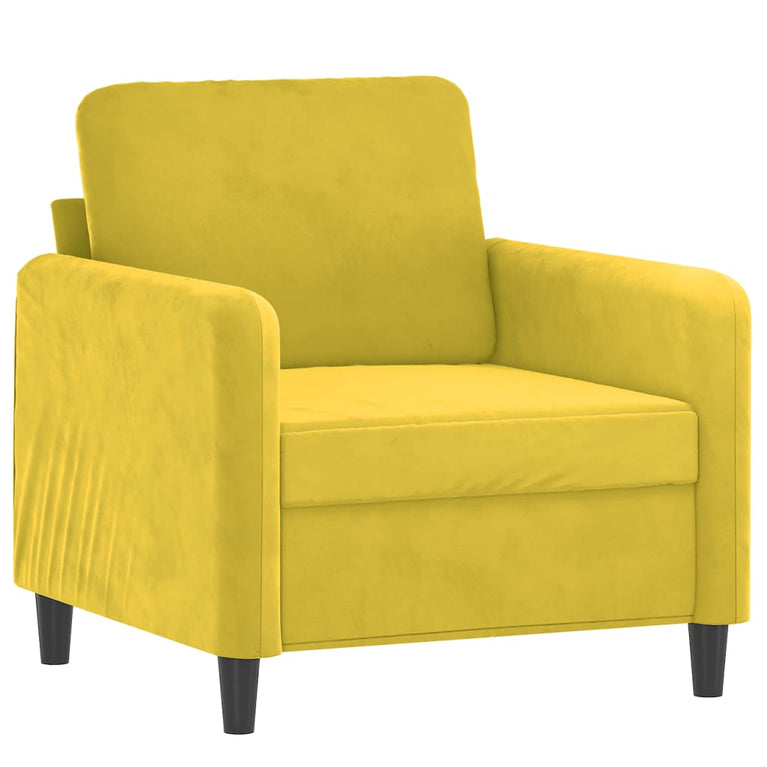 3-delige Loungeset fluweel geel