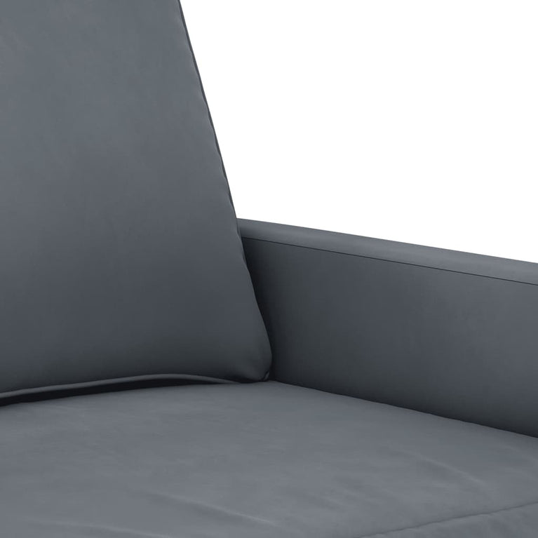 3-delige Loungeset met kussens fluweel donkergrijs