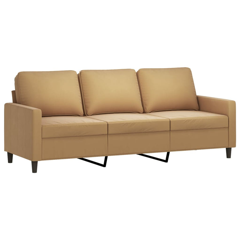 3-delige Loungeset met kussens fluweel bruin