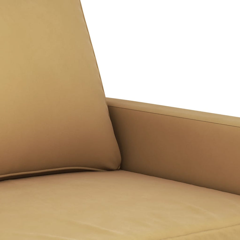 3-delige Loungeset met kussens fluweel bruin