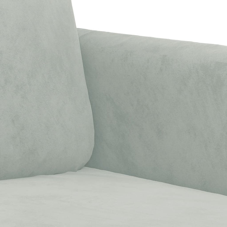 2-delige Loungeset fluweel lichtgrijs