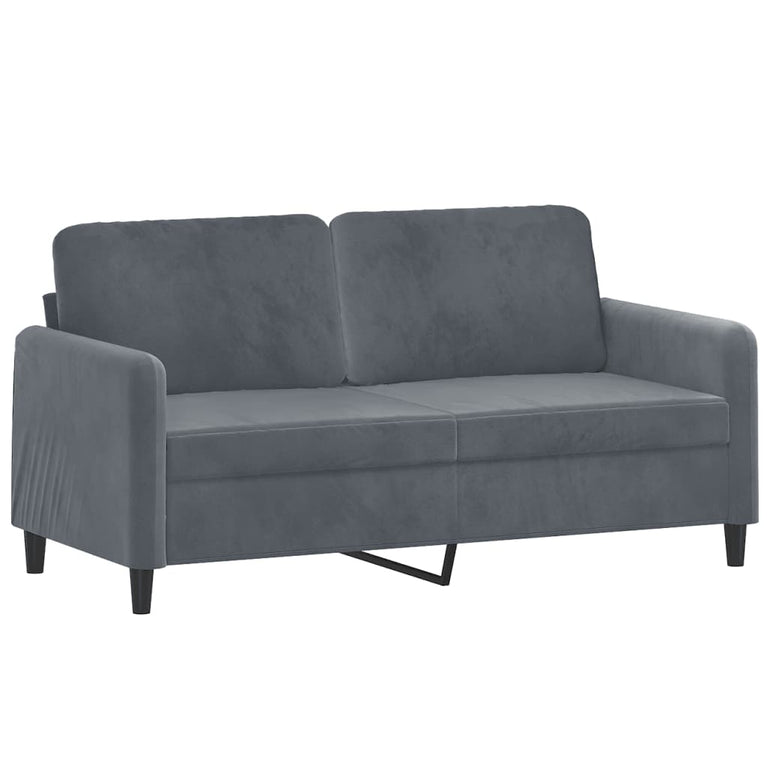 2-delige Loungeset fluweel donkergrijs