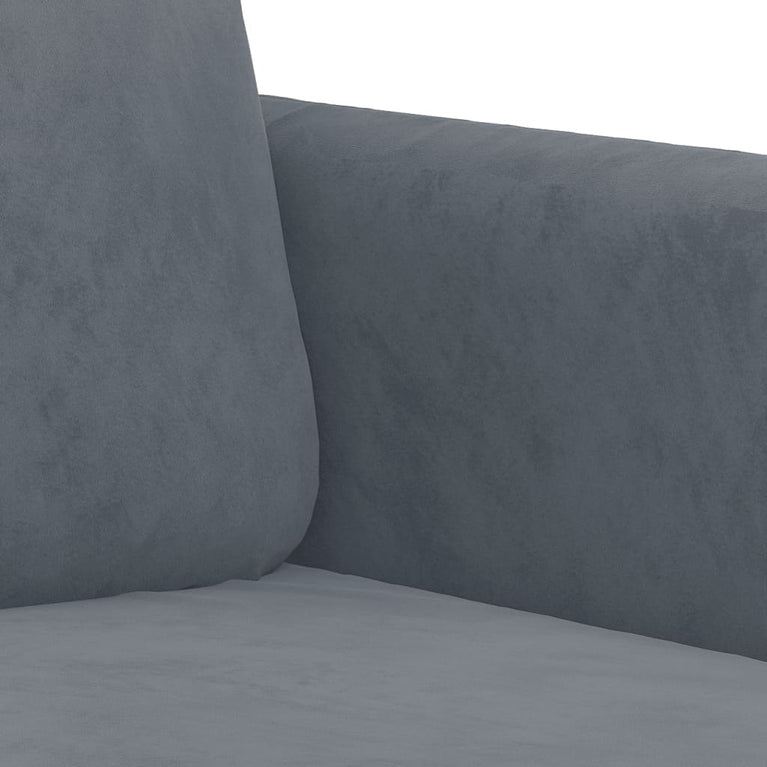 2-delige Loungeset fluweel donkergrijs
