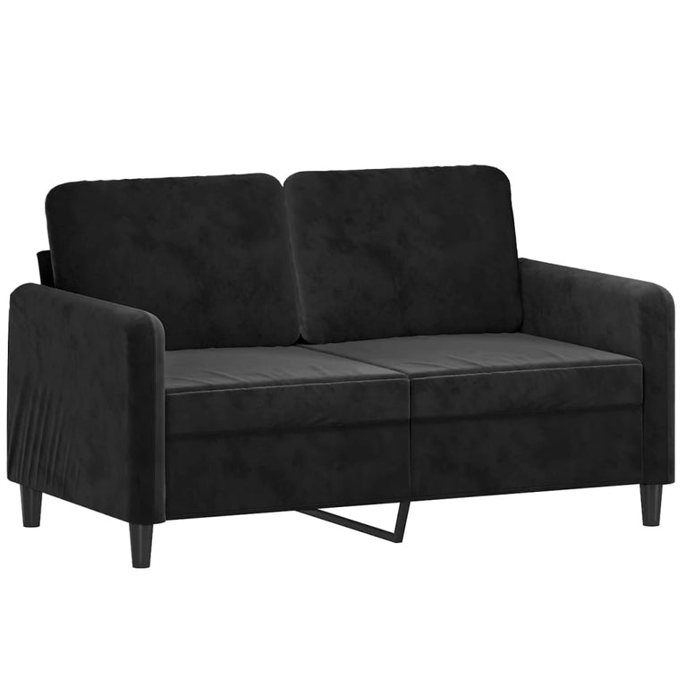 2-delige Loungeset fluweel zwart