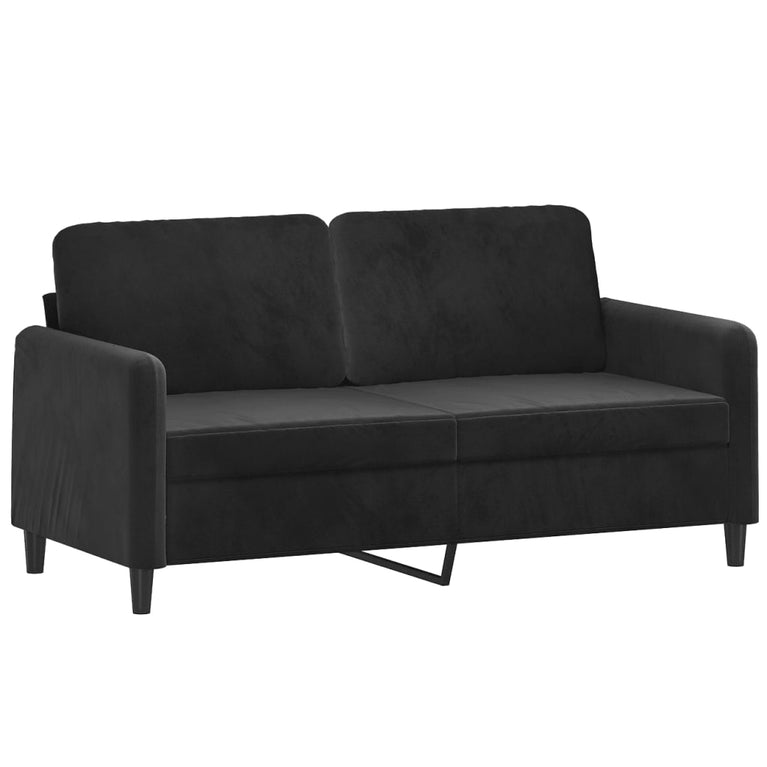 2-delige Loungeset fluweel zwart
