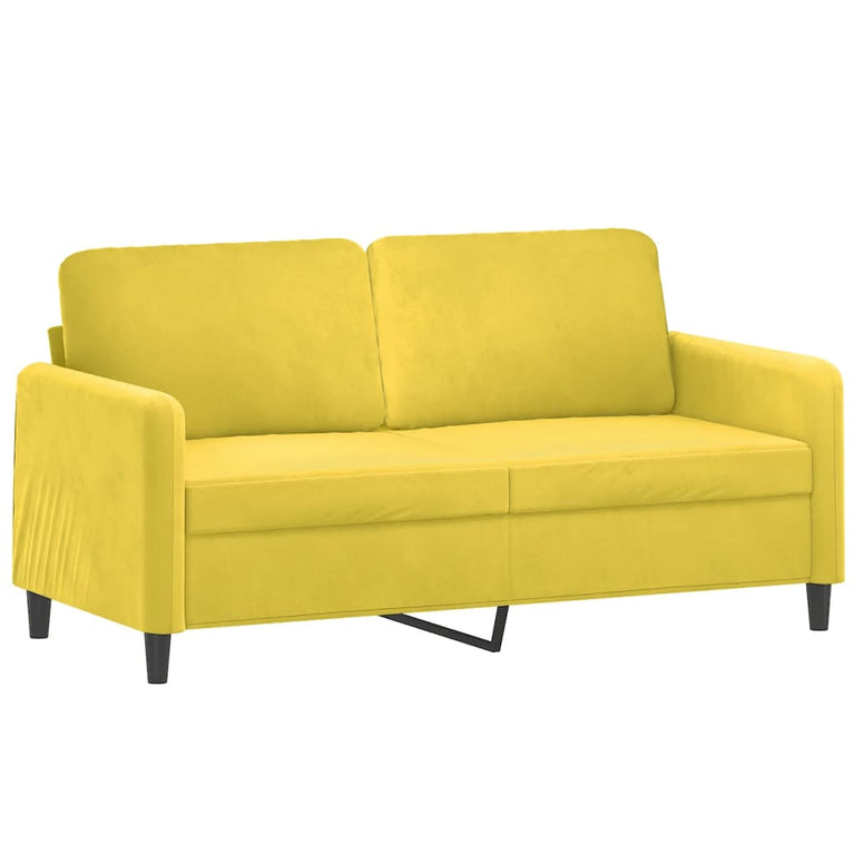 2-delige Loungeset fluweel geel