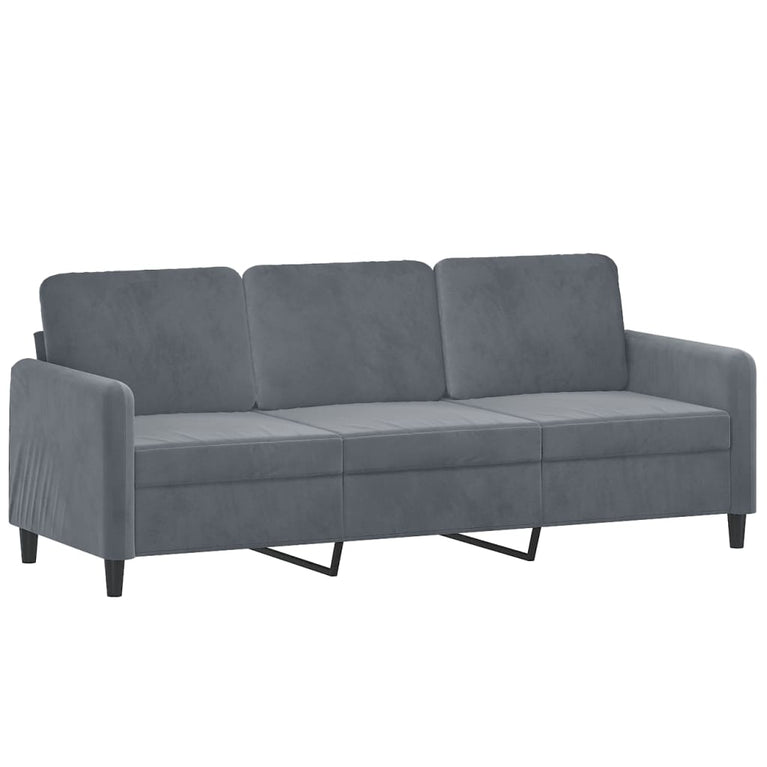 2-delige Loungeset fluweel donkergrijs