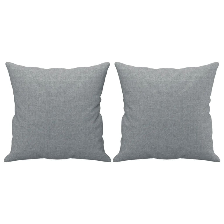 3-delige Loungeset met kussens stof lichtgrijs