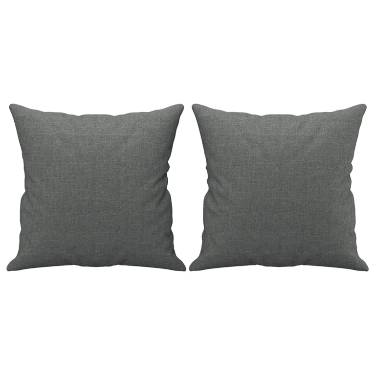 3-delige Loungeset met kussens stof donkergrijs