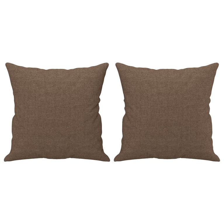 2-delige Loungeset met kussens stof bruin