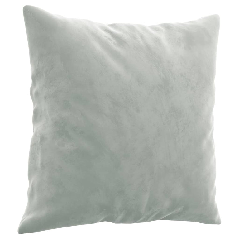 2-delige Loungeset met kussens fluweel lichtgrijs
