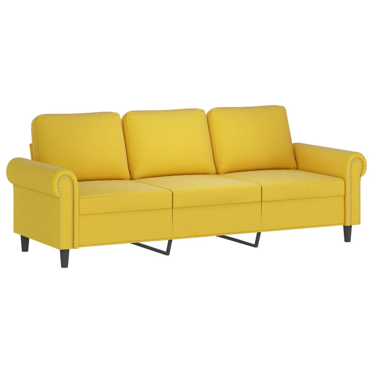 2-delige Loungeset met kussens fluweel geel