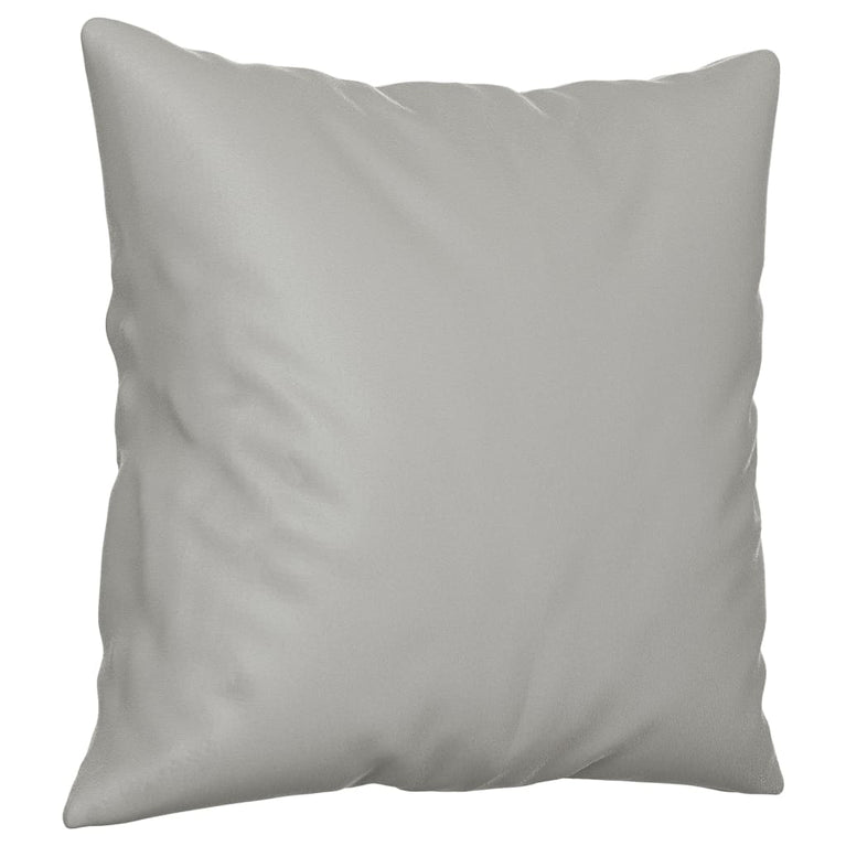 3-delige Loungeset met kussens microvezelstof lichtgrijs