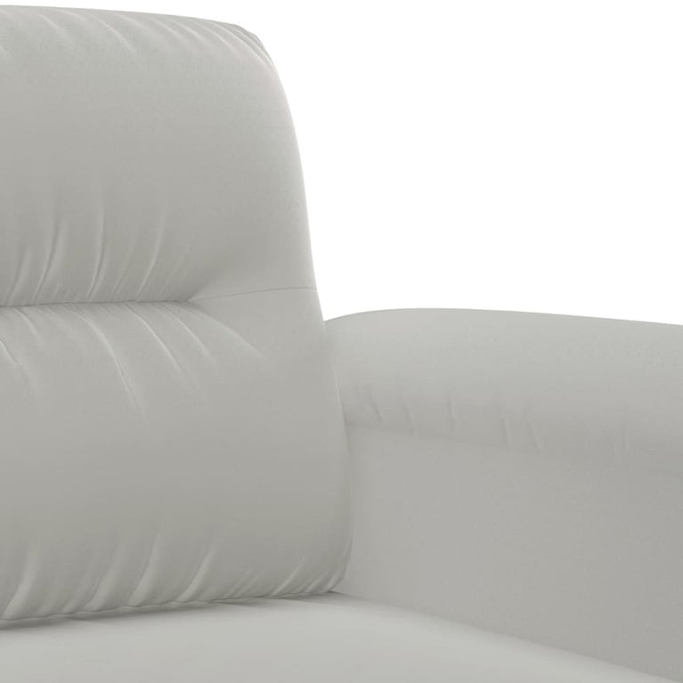 2-delige Loungeset met kussens microvezelstof lichtgrijs